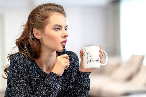 Miniatura 4 de HELLO ACCESORIES Personalized Coffe Mug Initial Coffee Mug Ceremic Cup Personalized Gift Birth Flower Mug Tea Cup Customized Coffee Cup