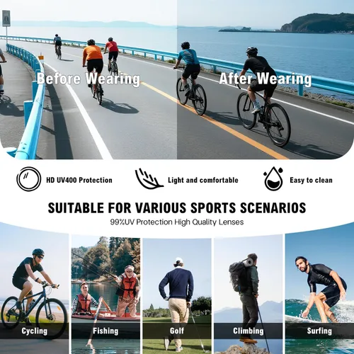 Miniatura 6 de MALIDAK Gafas de sol deportivas para hombres y mujeres, jóvenes, gafas de sol de béisbol, protección UV400, gafas de ciclismo para hombres