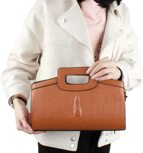 Miniatura 3 de ZLMBAGUS - Bolso de mano para mujer, diseño vintage con solapa y asa, de piel sintética, para llevar al hombro