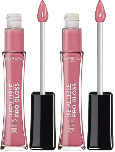 Miniatura 14 de L'Oreal Paris Maquillaje Infallible Brillo labial hidratante de 8 horas, Fiery, 0.21 onzas líquidas