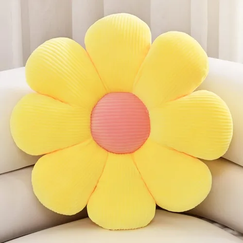 Miniatura 10 de Almohada en forma de flor, cojín de almohada de margaritas, almohada estética de margaritas, bonito cojín de asiento, almohadas decorativas de 1pcs