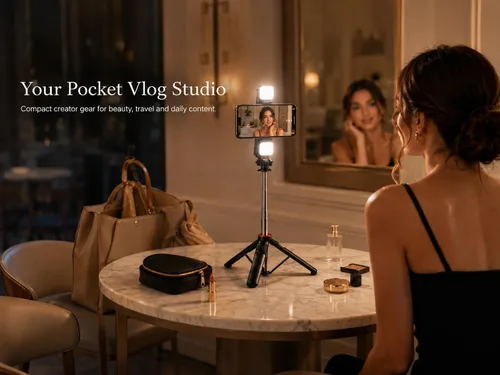 Miniatura 5 de Beauty Creator - Trípode de teléfono con luz – Trípode de teléfono de 53 pulgadas para TikTok, maquillaje, transmisión en vivo y creación