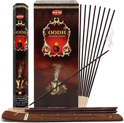 Oud - Varillas de incienso y soporte para varillas de incienso Oodh