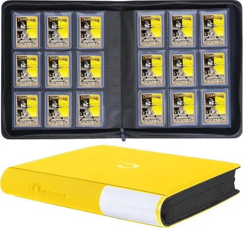 Miniatura 10 de D DACCKIT Carpeta Toploader con capacidad para 288 cargadores superiores, carpeta con 9 bolsillos superiores para tarjeteros rígidos de 3 x 4