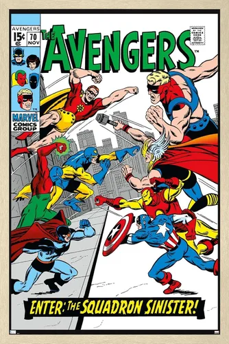 Miniatura 7 de Trends International Marvel Comics - Póster de pared de Avengers #70 Versión con marco de bronce