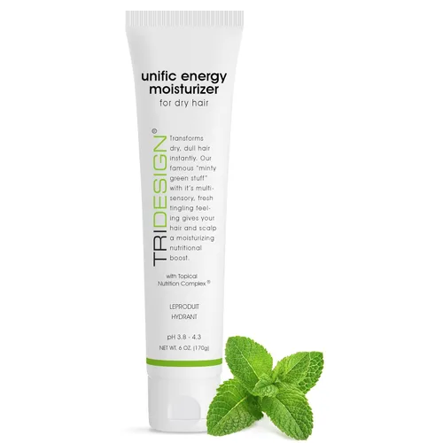 TRIDESIGN Unific Energy - Acondicionador hidratante sin enjuague para cabello rizado, suero antiencrespamiento y acondicionador profundo para