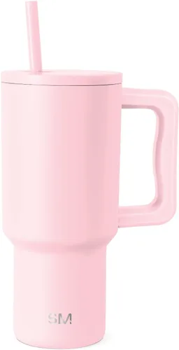 Miniatura 48 de Simple Modern Vaso Trek de 40 oz con Asa y Tapa con Pajilla Vaso de Viaje Aislado de Acero Inoxidable Apto para Portavasos Slumberland