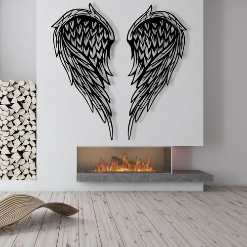 Miniatura 5 de Arte de pared de metal, alas de ángel de metal, decoración de pared de alas de ángel, arte de pared de alas de ángel de metal, aniversario - regalos