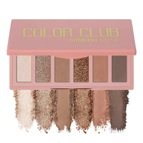Miniatura 15 de SUSIKEKI 6 Colores Mini Paleta de Sombras de Ojos Rosa Neutro Nude Shimmer y Mate con Espejo Altamente Pigmentada de Larga Duración Impermeable 02