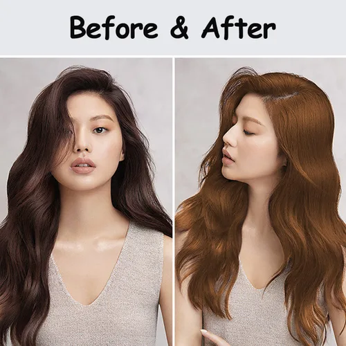 Miniatura 3 de Tinte para el cabello castaño rubio 16.9 Fl Oz, champú para el cabello con aceite de argán, champú para teñir el cabello 3 en 1, fácil de usar
