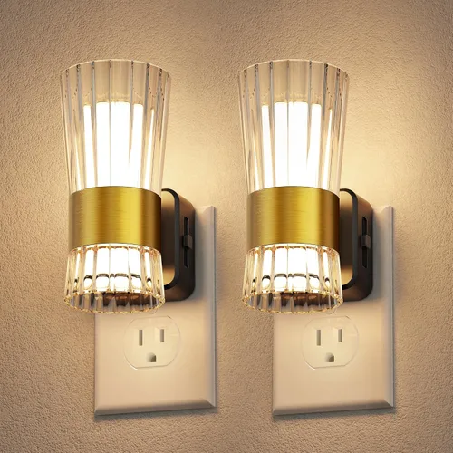 Miniatura 19 de Luces nocturnas que se enchufan a la pared, luz nocturna que cambia de color con enchufe giratorio, sensor de luz del atardecer al amanecer y brillo
