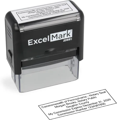 Miniatura 18 de ExcelMark Sello Notarial para los 50 Estados - Sello Oficial del Estado - Texas Negro