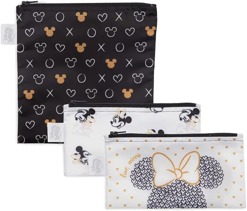 Bumkins Disney Bolsas Reutilizables para Sándwiches y Aperitivos, para el Almuerzo Escolar de Niños y para Porciones de Adultos, Tela Lavable, Bolsa