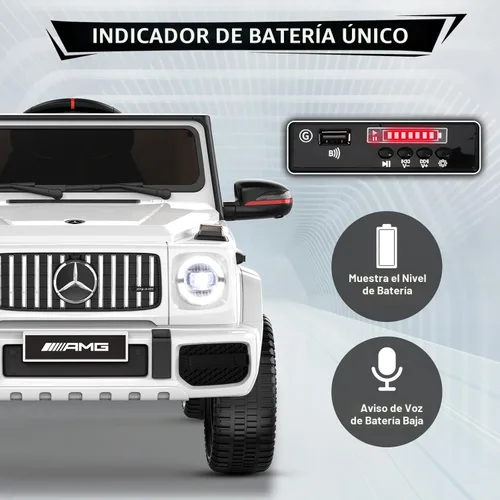 Miniatura 6 de ANPABO Coche con licencia Mercedes-Benz G63 para niños, coche de 12 V para montar con control remoto para padres, faros LED, reproductor de música
