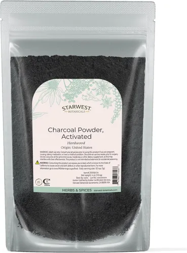 Miniatura 7 de Starwest Botanicals Polvo de carbón activado de madera dura estadounidense de grado alimenticio, bolsa a granel de 1 libra