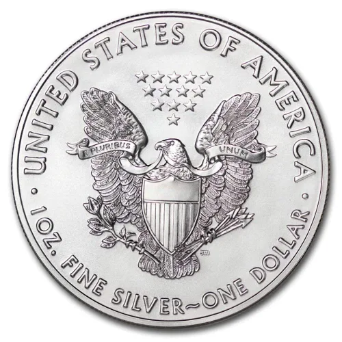 Miniatura 4 de 1986-2021 (Año al azar) Lote de (5) Monedas de Águila de Plata Americana de 1 oz Brillante Sin Circular (Tipo 1) con Certificados de Autenticidad $1