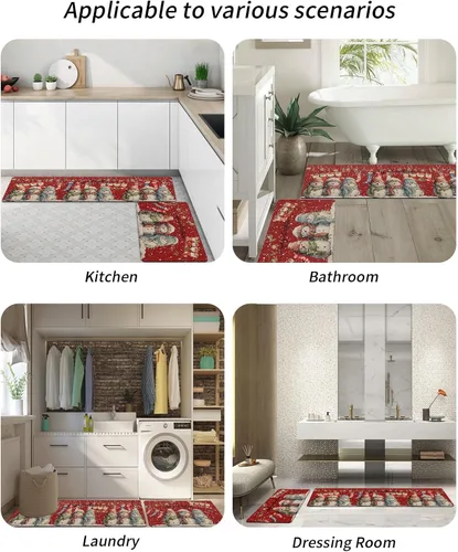 Miniatura 6 de Tapete de baño de muñeco de nieve para bañera, antideslizante, de secado rápido y absorbente, tierra de diatomeas, fregadero, dormitorio, cocina