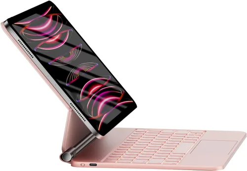 Miniatura 11 de HOU Funda de teclado para iPad Air de 11 pulgadas 2025 (M3)/2024 (M2) y iPad Pro de 11 pulgadas (4ª/3ª/2ª/1ª) generación 2022, funda para iPad Air