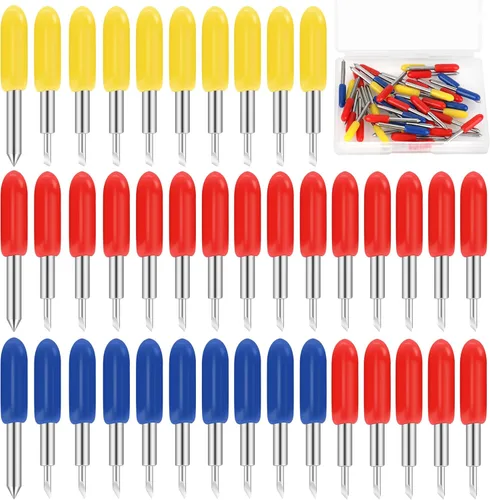 20 cuchillas de accesorios de terceros para Cricut, hoja de repuesto Luxiv para Explore Air 2 Air, cuchillas de repuesto 10P 45° Blade 5P 30° Cricut