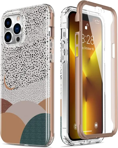 Miniatura 14 de Esdot Funda protectora para iPhone 13 Mini con protector de pantalla integrado, protección de grado militar con diseños de moda para mujeres