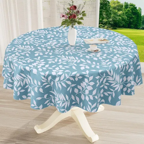 Miniatura 48 de misaya Mantel rectangular de vinilo impermeable, mantel lavable con reverso de franela, mantel de plástico para cena, picnic, interior y exterior