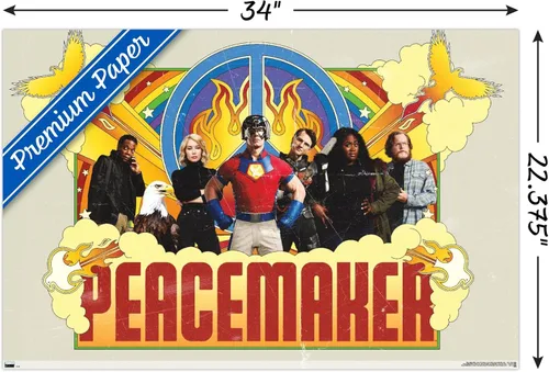 Miniatura 3 de DC Comics TV Peacemaker - Póster de pared grupal, 34 pulgadas de largo x 22.4 pulgadas de ancho, versión premium sin marco