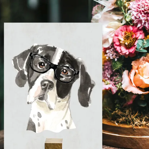 Miniatura 83 de Andaz Press Póster impreso para pared de perro, 8.5 x 11 pulgadas, Bulldog inglés con gafas negras, 1 paquete, regalo de cumpleaños de Navidad, sin