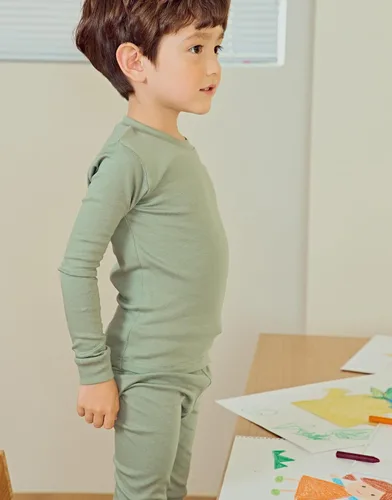 Miniatura 4 de moimoln Pijama de algodón suave y liso de manga larga para bebés y niños, 6 meses a 5 años