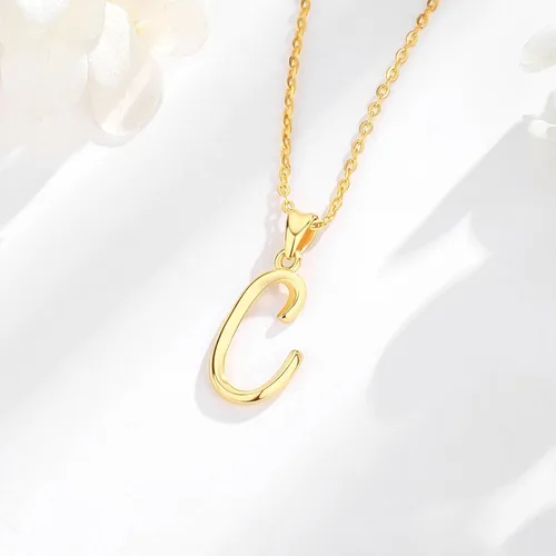 Miniatura 16 de EUDORA Collares de plata esterlina con inicial para mujer, regalos clásicos de 26 letras sin cuello para niñas, hermana, madre hija, cadena de 18