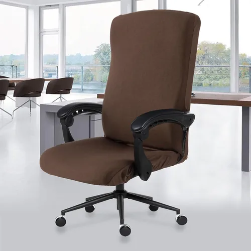 Miniatura 24 de Fundas elásticas para asiento de silla de oficina de escritorio - Funda universal de spandex para silla de computadora - Fundas removibles lavables