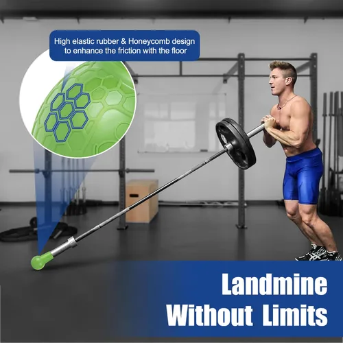 Miniatura 2 de HXD-ERGO Accesorio Landmine para Barra, Accesorio de Remo con Barra en T Compatible con Barras Olímpicas de 2 Pulgadas, Accesorio Landmine para Verde