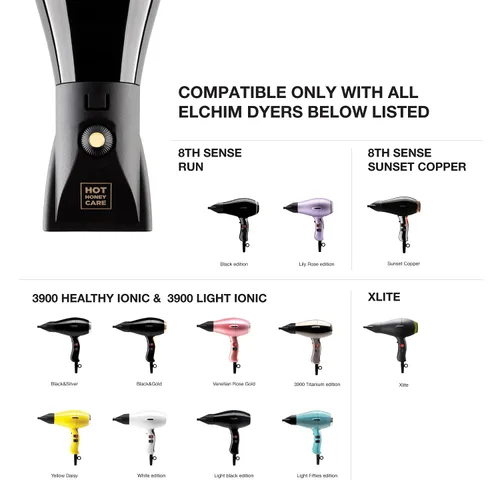Miniatura 2 de Elchim Hot Honey Care - Kit concentrador para secadores de pelo Elchim 2 Sublime Liss y 2 cápsulas brillantes supremas, 4 onzas líquidas