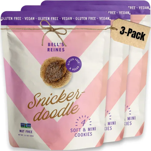 Miniatura 7 de Bell's Reines Galletas de mantequilla, lote pequeño gourmet suave, aperitivos saludables, paquetes de 4 galletas frescas de panadería, paquete de 3