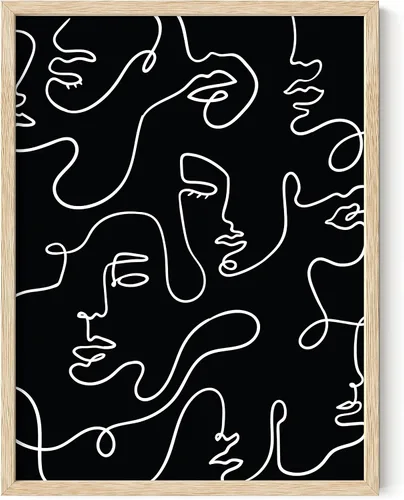 Miniatura 31 de HAUS AND HUES Impresión artística minimalista de mujer, póster de figura femenina, arte abstracto de pared neutro, arte de pared de dibujo lineal