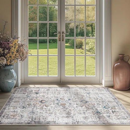 Miniatura 95 de jinchan Lima - Alfombra de pasillo lavable de 2 x 6 pies, antideslizante, de pelo corto, suave, ultrafina, alfombra envejecida para casa de campo