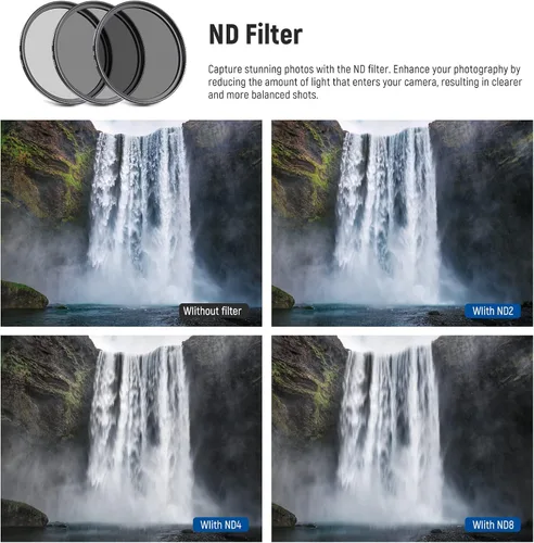 Miniatura 4 de Neewer® Kit completo de accesorios de filtro de lente de 2.638 in para lentes con 2.638 in Tamaño del filtro: Juego de filtros UV CPL FLD + Juego