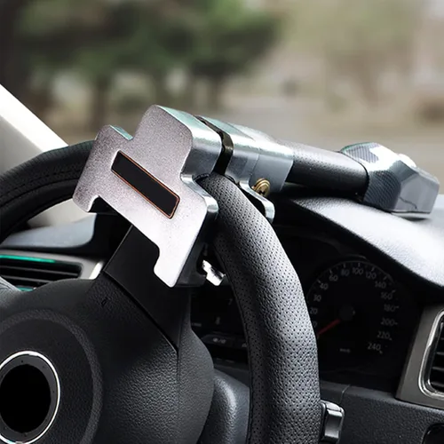 Miniatura 2 de Bloqueo de Volante Amorin con Alarma y Luz, Productos de Seguridad para Coche Dispositivo Antirrobo, Barra Antirrobo para Coche SUV de Alta