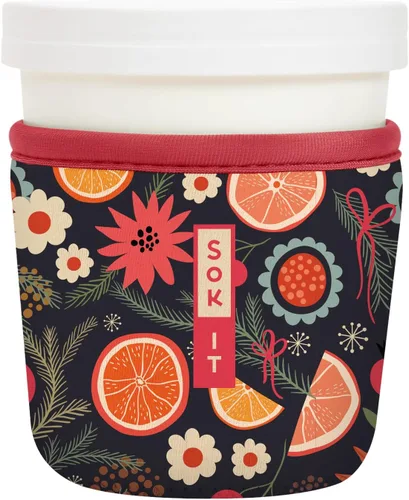 Miniatura 15 de Sok It IceCreamSok - Funda de neopreno aislada (flores abstractas, pintas de helado cónicas)