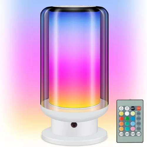 Lámparas de mesa LED que cambian de color, lámpara de noche regulable con control remoto, lámpara de escritorio para dormitorio, para sala de estar,