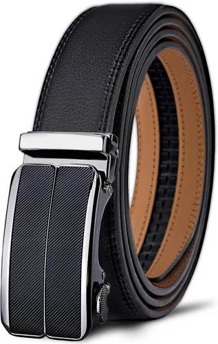 BULLIANT - Cinturón con diseño ajustable de trinquete deslizante para hombre, para usar con pantalón de vestir y camisa Oxford, ajustable a medida