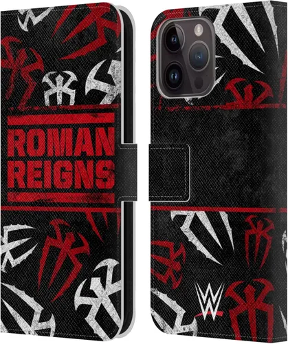 Miniatura 48 de Head Case Designs Officially Licensed WWE Distressed Logo Roman Reigns Leather Wallet Case Compatible with Apple iPhone 11