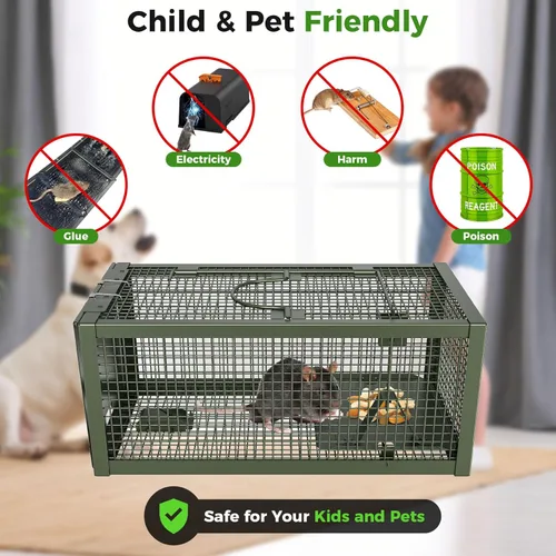 Miniatura 6 de 2 PCS Trampas Humanas para Ratones y Ratas, Trampas para Ratones, Ardillas Listadas y Ardillas, y Otras Jaulas para Animales Vivos de Captura