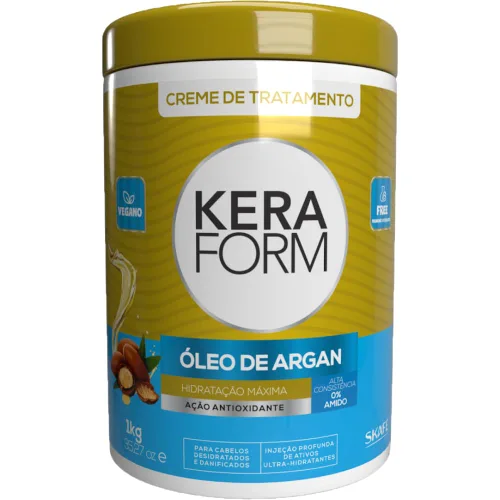 Skafe - Linha Keraform (Tratamento) - Crema intensivo Oleo de Argán 2.2 lbs - Colección Keraform (Tratamiento) - Aceite de Argán Crema Intensiva Net