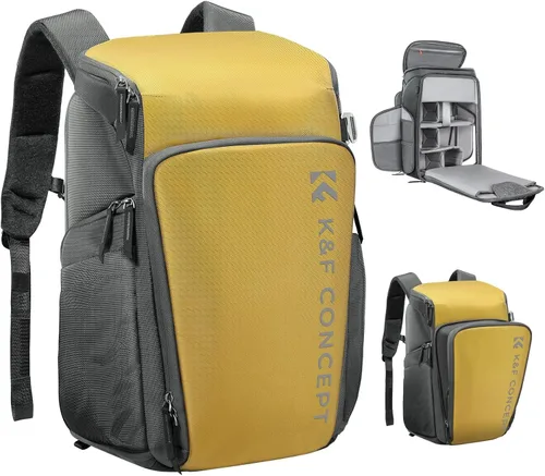 K&F CONCEPT Mochilas profesionales para cámaras de 25L de gran capacidad para fotógrafos, impermeables, mochila para cámara de fotografía para Lemon