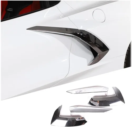 Miniatura 10 de Sekhyna Marco de ajuste de salida de aire para guardabarros lateral de carrocería de automóvil compatible con Chevrolet Corvette C8 Stingray