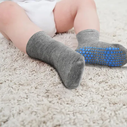 Miniatura 2 de ELUTONG Calcetines antideslizantes para niños, 12 pares para bebés de 1 a 7 años