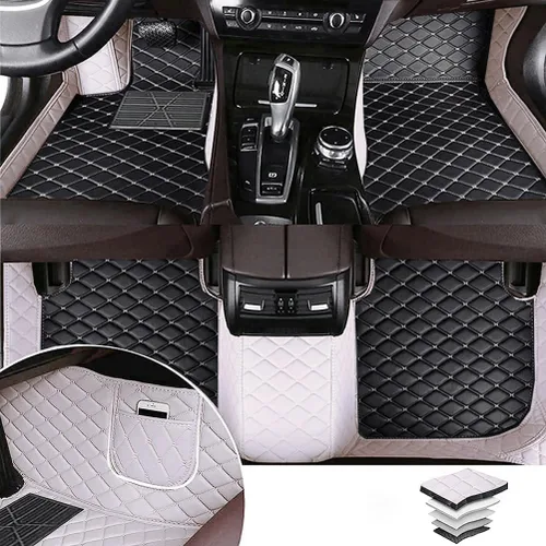 Miniatura 31 de Alfombras para todo tipo de clima de TAHALI - Alfombrillas impermeables, antideslizantes, de cuero para automóviles, SUV, camiones - Proteja