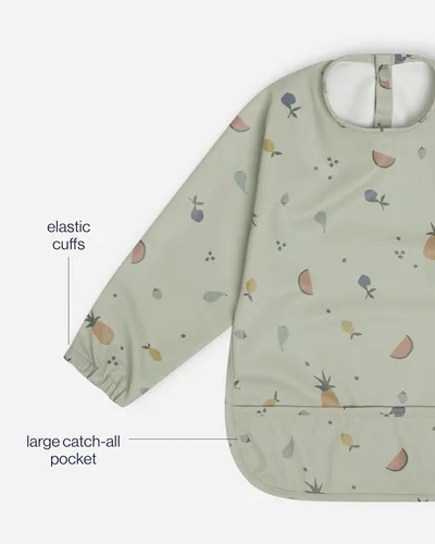 Miniatura 5 de Lalo Babero Smock - Babero de manga larga para bebés y niños pequeños - Puños elásticos, bolsillo grande recolector, poliéster reciclado impermeable