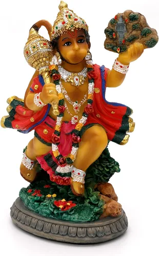 alikiki Estatua hindú de Dios volador Hanuman – 5.3 pulgadas de alto, Lord Hanuman, regalo indio perfecto para Diwali, Navratri, Dussehra,