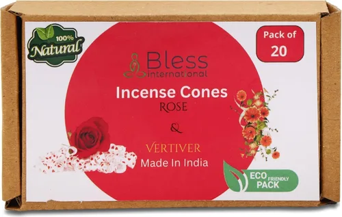 Miniatura 42 de Bless International Flor de naranja 100% natural - Conos de incienso hechos a mano, sumergidos a mano, orgánicos, sin productos químicos